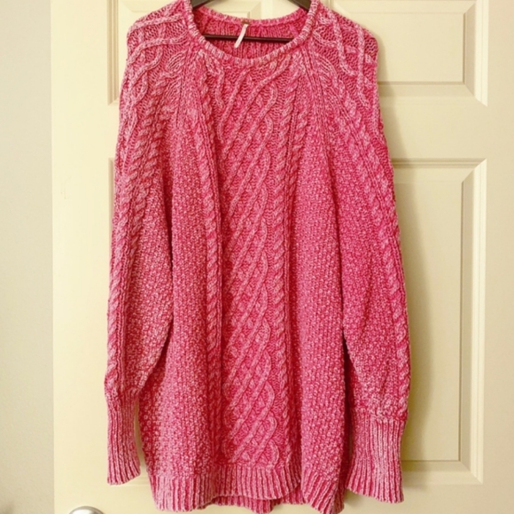 Rare Free People Chunky Cable Knit Sweater Dress Medium - Picture 13 of 16